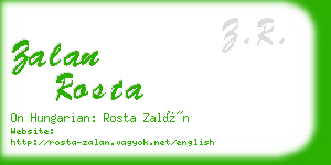 zalan rosta business card